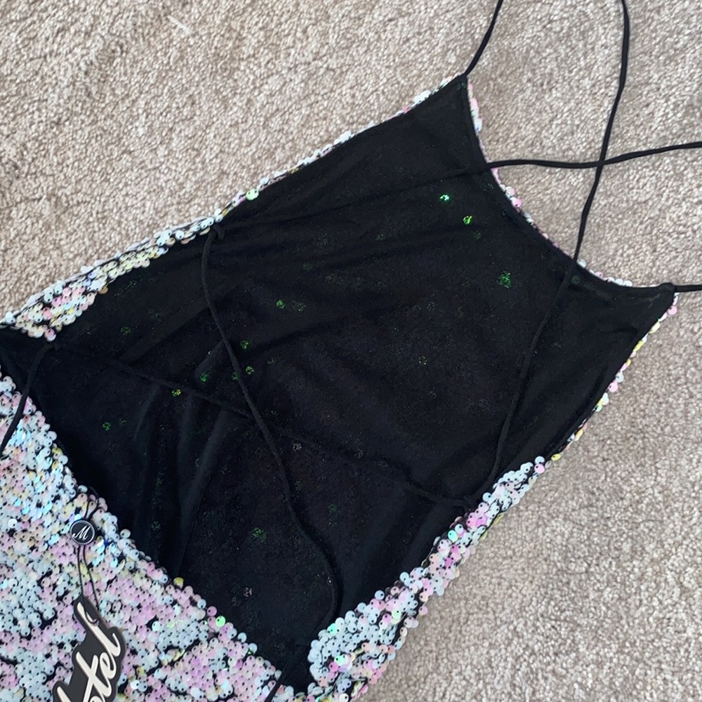 Motel Rocks Unicorn Irridescent Sequin Hedi Dress - Picture 10 of 16